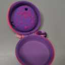 JCHPINE Hard Carrying Case and Silicone Cover Compatible with Tamagotchi Pix Interactive Virtual Pet Game Machine, Screen Film Protector for Tamagotchi Pix Accessories(Purple-Pink)