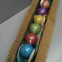 ApudArmis Six Player Croquet Set with Premiun Rubber Wooden Mallets 28In,Colored Ball,Wickets,Stakes - Lawn Backyard Outdoor Game Set for Adults/Teenagers/Family (Large Carry Bag Including)