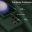 bemal for Samsung Galaxy S25 Ultra Case - Smooth Silky Liquid Silicone - Slim Fit Soft Microfiber Lining - Designed for Women and Girls - Shockproof Protective Phone Cover 6.8"- Dark Green