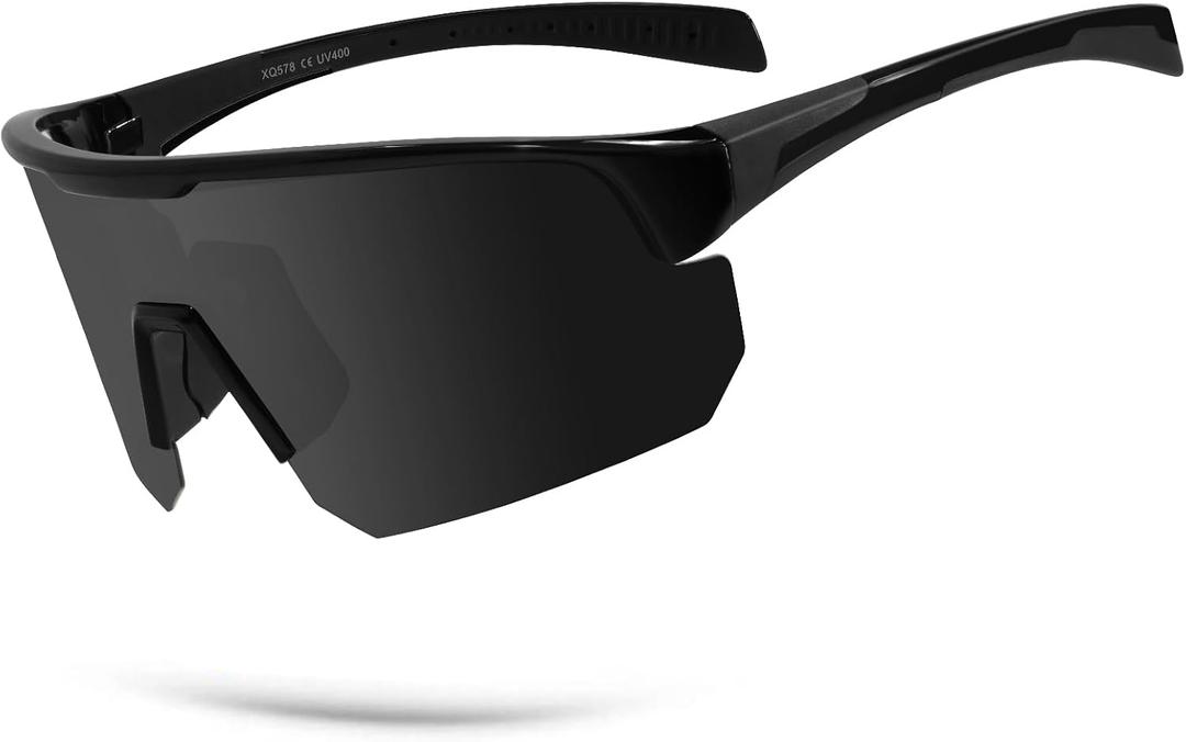 BangLong Polarized Baseball Sunglasses for Men Women UV Protection Cycling Glasses for Sports Running Bike Golf Fishing (Jo24 Black)