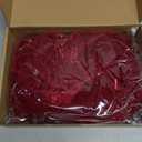 6 Pcs Large Velvet Bows for Christmas Tree 19.7" x 10.6" Velvet Ribbon Bows Ornament Christmas Swag Wreath Staircase Bow Vintage Raw Edges Tree Topper for Home Decor(Burgundy,Three-ear Style)