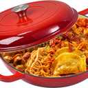 Vivicreate 3.5 Quart Enamel Cast Iron Dutch Oven Pot with Lid  Enameled Cookware for Baking, Roasting, and Braising  Durable Cast Iron Pot for Stove Top and Oven Use