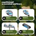 7 Pieces Golf Clubs Set for Men & Women Complete Golf Clubs Full Set Includes Stand Bag with Rain Hood, 1# Driver, 5# Hybrid, 7# PW# Irons and Putter, Hand Orientation: Right