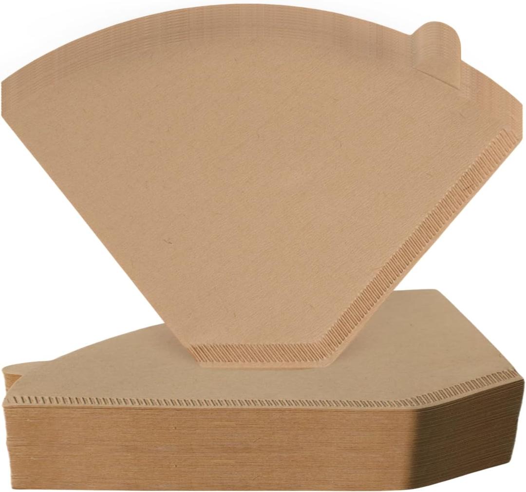 Disposable #4 Cone Coffee Filters, 100pcs Unbleached Wood Pulp Paper, Compatible with Ninja Coffee Maker, 8-12 Cup Capacity