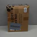 PetJett Calming Dog Beds Large Sized Dog - 36'' Round Bed, Anti-Slip & Washable Super Soft Donut Bed, Fluffy Faux Fur Anti-Anxiety Premium Comfort Pet Bed, Fits Dogs up to 100 lbs - Bright Grey