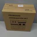 8-Pack 22"x44" Plastic Pegboard Panels Durable Modular Organizer Boards for Wall Storage, Garage, Workshop & Craft Room  Lightweight & Easy to Install (Black)