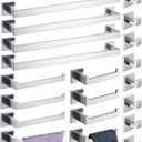 Bathroom Hardware Set 20 Piece Brush Nickel Bathroom Accessories Set SUS304 Towel Bar Set Includes 4 Towel Bar 24 Inch+4 Towel Holder+4 Toilet Paper Holder+8 Towel Hooks (20, Brushed Nickel, 24 Inch)