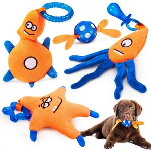 4 Pack Frozen Puppy Toys to Keep Them Busy to Relieve Teething Pain,Chew Toys for Puppies 0-6 Months Relieve Teething Itch, Puppy Teething Rings to Release Excess Energy