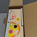 WOODMAM Wooden Pizza Toy - 48 PCS Montessori Pretend Play Food for Ages 3+, Educational Learning Toy Wooden Playset with Bake Oven, Christmas Birthday Gift for 3 4 5 6 Year Old