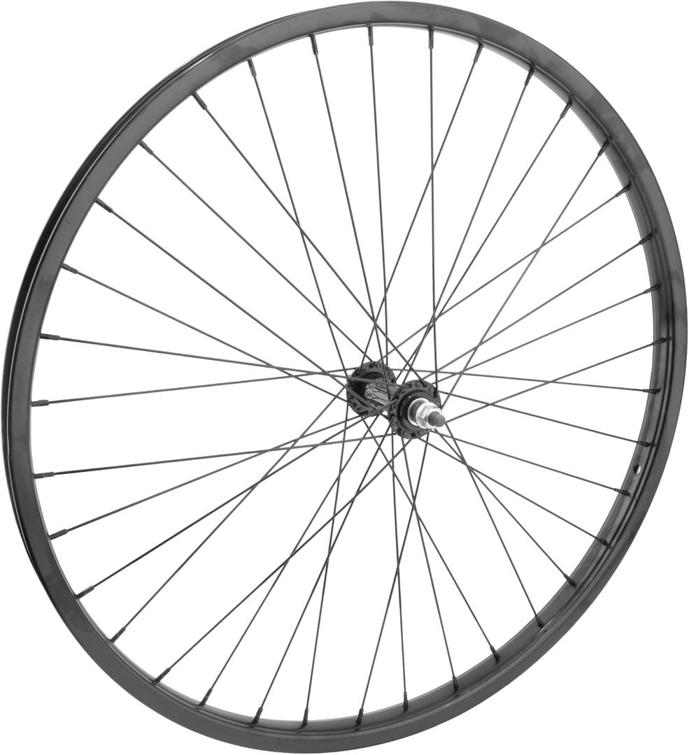 Wheel Master Front Bicycle Wheel 26", 36 Spoke, Steel Rim, Bolt-on Axle, Black