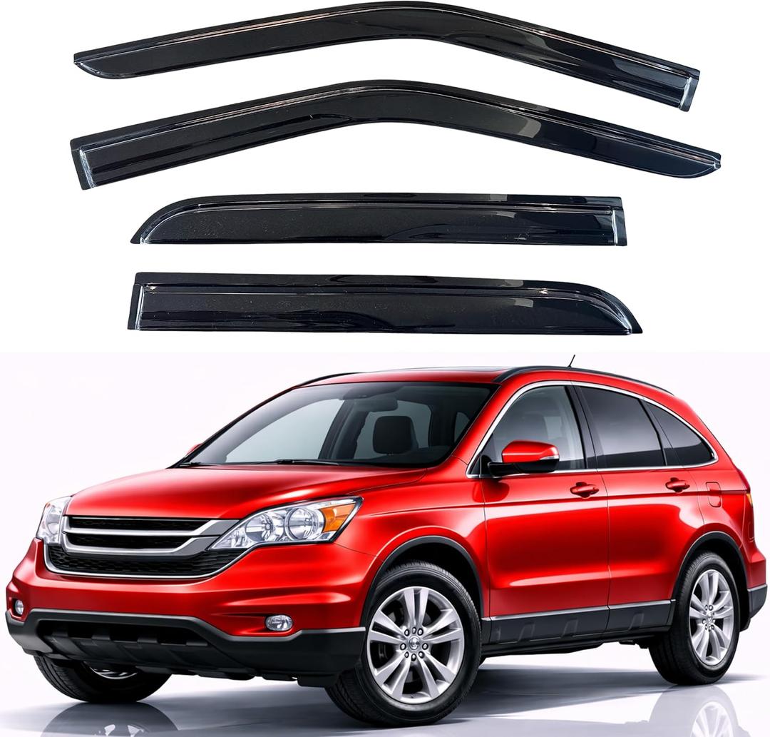 KPY Rain Guards Fit for 2007-2011 Honda CRV, Out-Channel Window Visors Vent Wind Deflectors 4PC, Car Accessories for 07-11 CR-V