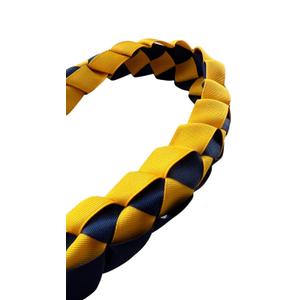 Graduation Leis - XL - About 65" long (Navy Blue & Yellow Gold)