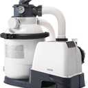 INTEX 1,500 GPH Krystal Clear Sand Filter Pump for Above Ground Pools, Swimming Pool Pump with Automatic Timer - Improved Circulation, Filtration, & Clarity