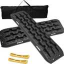 YATOINTO Off-Road Traction Boards, Pair Recovery Tracks Tire Traction Mats for 4WD Mud,Sand,Snow Tracks. 4X4 Recovery Boards with 2 Straps&Storage Bag for RV Truck Jeep SUV,Black