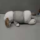 Niuniu Daddy 15" | 1.9 Pound Plush Puppy Weighted Stuffed Animal Soft Plush Toy Dog Cute Cuddle Hugging Pillow, Body Pillow Birthday Gift for Kids Adults Girls Boys (Striped Dog, Medium)