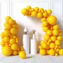 HOUSE OF PARTY Balloon Garland Kit - Matte Yellow Balloons Arch Kit | 5/12/18 Inch Lemon Balloons for Sunflower, Minion, Bee Theme and Halloween Decorations