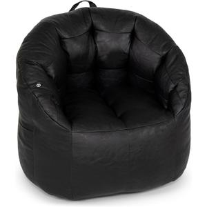 Big Joe Milano Beanbag Chair with Vibe Black Montana Leather