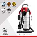 Shop-Vac 6 Gallon 4.0 Peak HP Wet/Dry Vacuum, Wall Mountable Compact Shop Vacuum with Up to 20 ft Extra Long Hose & Accessories - Ideal for Jobsite, Garages, Car & Workshops