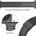For Apple Watch Band 49mm 46mm 42mm 45mm 41mm 44mm 40mm 38mm, iWatch Bands Magnetic Metal Strap Women Men Stainless Steel Bracelet Wristband for Apple Watch Ultra/2 Band Series 10 9 8 7 SE 6 5 4 3 2 (Black)