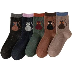 Cat Socks for Women Cute Cat Gifts for Animal Lovers Socks 5 Pairs Lightweight Low-top Gifts for Women, Multicolor Cat Socks for Women Cute Cat Gifts for Animal Lovers Socks 5 Pairs Lightweight Low-top Gifts for Women, Multicolor