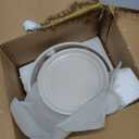 EFISPSS Ceramic Orchid Pots 5+6 Inch White with Drainage Holes & Tray, Breathable Airflow, Indoor & Outdoor