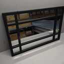 Black Rectangle Mirror, Farmhouse Decorative Wall Mirror for Entryway, Living Room, Bedroom, Hallway, Fireplace, Accent Wall Decor (Black1, 29.5" x 20")