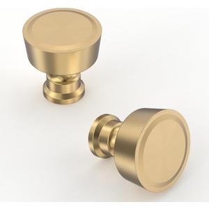 Asidrama 10 Pack Champagne Bronze Kitchen Cabinet Knobs Cabinet Hardware Zinc Knobs for Dresser Drawers (Single Hole Knob)