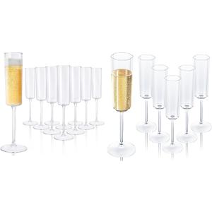 Ciaell 36 Pack Plastic Champagne Flutes 24 Pack Clear Plastic Champagne Flutes