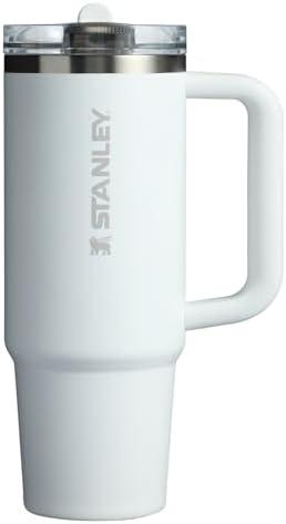 Stanley Quencher ProTour Flip Straw Tumbler with Leakproof Lid 30 oz, Built-In Straw & Handle, Cupholder Compatible for Travel, Insulated Stainless Steel Cup, BPA-Free, Frost