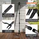 GOXAWEE Stand Up Weed Puller Tool with 45″ Long Handle, Manual Weeder Tool