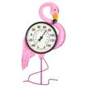 MUMTOP Outdoor Thermometers for Patio - Indoor Outdoor Thermometer, Flamingo Wall Thermometer Wireless for Garden Home Decor