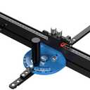 Wolfawn Table Saw Miter Gauge with Micro Adjustable Flip Stop and Extendable Fence and Quick Angle Stop for Table Saw Band Saw Router Table, Miter Cut Fit 3/8 x 3/4" T Slot for Woodworking Crosscut