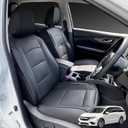 OASIS AUTO 2011-2017 Odyssey Custom Fit Leather/Leatherette Seat Cover Compatible with Honda Odyssey 2011 2012 2013 2014 2015 2016 2017 (2011-2017 Odyssey, Black)