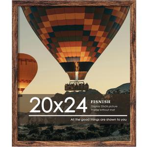 20x24 Picture Frame, Brown Poster Frame, 1 Pack | for Horizontal or Vertical Wall Mounting, for Photos, Artwork; Fits Home, Office & Gallery Wall Decor