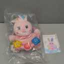 Baby Bilingual Musical Rabbit Stuffed Animals Toys,Infant Early Learning Toy with Light-Up Music & Crinkle,Tummy Time Toys for 0 3 6 9 12+ Months for Baby Boy Girl Gift,Pink