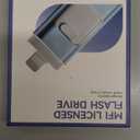 MFi Certified 256GB iPhone Flash Drive, Photo Stick Memory Stick for iPhone iPad, USB Thumb Drive for Photos Videos Transfer & Backup, External Storage Compatible for iPhone/Android/PC/Mac (Blue)