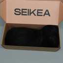 SEIKEA Cheer Ponytail Hair Piece, 14" Straight Cheerleader Hairpiece Ponytail Extension for Cheer Competitions, Dance, Costume, Dress up, Soft Natural Look for Girls Teens Black Brown