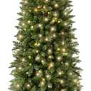 Best Choice Products Prelit Pencil Christmas Tree, 4.5ft Premium Artificial Tree, Realistic Lighted Spruce Holiday Decor w/Warm White Lights, Base