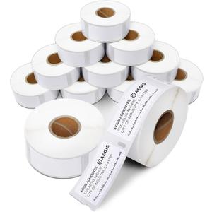 Aegis Adhesives - Replacement for DYMO 30336 (12 Rolls, 6000 Labels) 1" X 2 1/8" Direct Thermal Barcode and Address Labels - Compatible with LabelWriter 450, 450 Turbo, 4XL (NOT 550, 5XL)