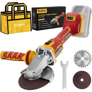 Ecarke Flathead Angle Grinder Compatible with DeWalt 20V Battery, 4-1/2" to 5",11000RPM, Anti-Vibration & Gyroscope Safety System,Tool-Free Guard, Angle Grinder for Tight Spaces Grinding (Tool Only)