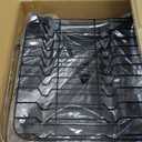 SNTD Dish Drying Rack, Expandable Dish Rack for Kitchen Counter, Stainless Steel Dish Drainer with Drainboard Set and Utensil Holder (Black)