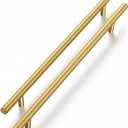 Haliwu 10 Pack Cabinet Handles Brass Gold Cabinet Pulls 8-4/5 Inch Hole Center Drawer Pulls Modern Bar Dresser Handles for Bathroom Kitchen Bedroom