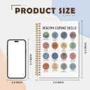 VIIJJUE Colorful Mental Health Notebook, Mental Health Journal for Women, Inspirational Quote Journals for Writing, Healthy Coping Skills Positive Hardcover Spiral Notebooks, 5.5x8.3 Inch