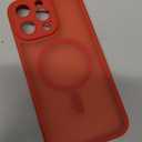 CANSHN Magnetic Compatible with iPhone 15 Pro Max Case, Upgraded [Full Camera Protection] [Compatible with Magsafe] [Translucent Matte] Shockproof Protective Phone Case Cover 6.7 Inch - Red