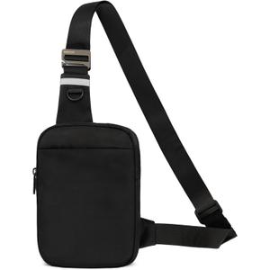 Small Sling Bag for Men and Women with RFID Pocket, Anti Theft Crossbody Chest Bag Casual Travel Bag for Hiking (Black)