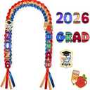 Crayon Graduation Leis Kids Kindergarten Class of 2026 Preschool Ribbon Leis Kits Bulk Graduation Necklace for Classroom Preschool Grad Party Gift Decorative