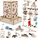 24 Pcs Party Favors Toy for Kids, STEM Science Kits Toys, Crafts Gifts Toys for Boys&Girls Aged 8-12, Kids Treasure Box Birthday Gift Ideas, Classroom Giveaways, Carnival Prizes Gift (Blue-Night Light)