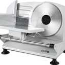 OSTBA Meat Slicer Machine for Home, Electric Deli Food Slicer with Removable 6.7 Stainless Steel Blades, 0-15mm Adjustable Thickness, Easy to Clean, 150W, Ideal for Cold Cuts, Cheese, Bread, Fruit
