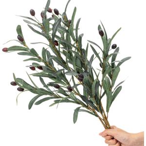 Norme 4 Pcs 27 Inch Artificial Olive Branches with Lifelike Olives for Vase Fake Greenery Olive Large Long Stems for Wedding Bouquet Table Centerpieces Home Decor DIY Floral Crafts