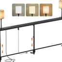 78.8" Sofa Tables Narrow Long with Lights & Charging Station - 4 AC outlets